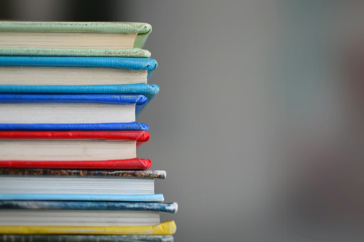 Sunlit shelves in a library